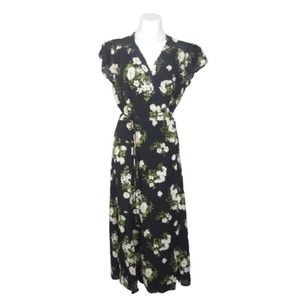 Reformation Carina Wrap Black Celeste Dress